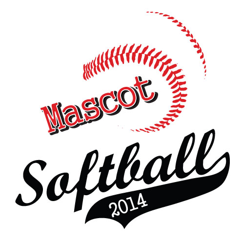 Softball mascot and sports tail clipart download vector