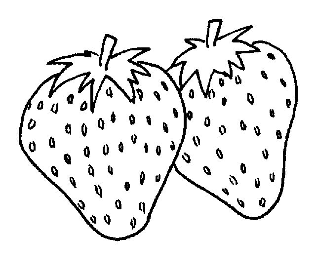 Strawberry clipart black and white clipart