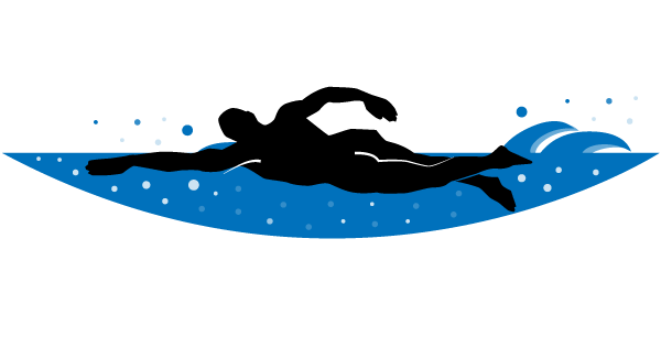 Swimming swimmer vector clip art