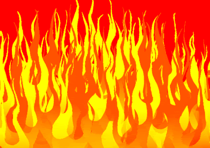 Animated moving clip art picture of heat and flame