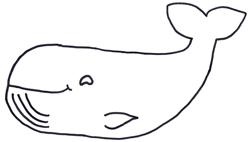 Blue whale clipart black and white clipart