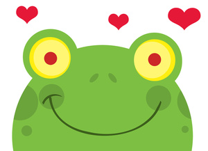 Frog love clipart image clip art illustration of a cute frog in