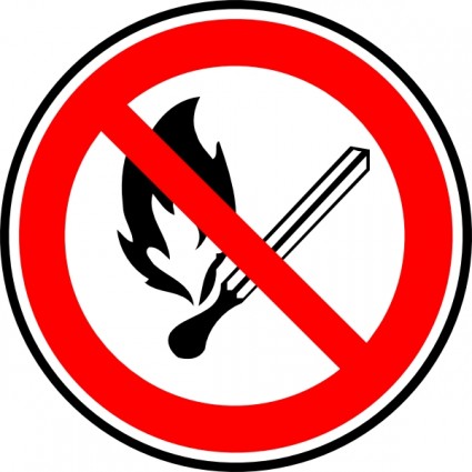 No fire or flames allowed clip art free vector in open office