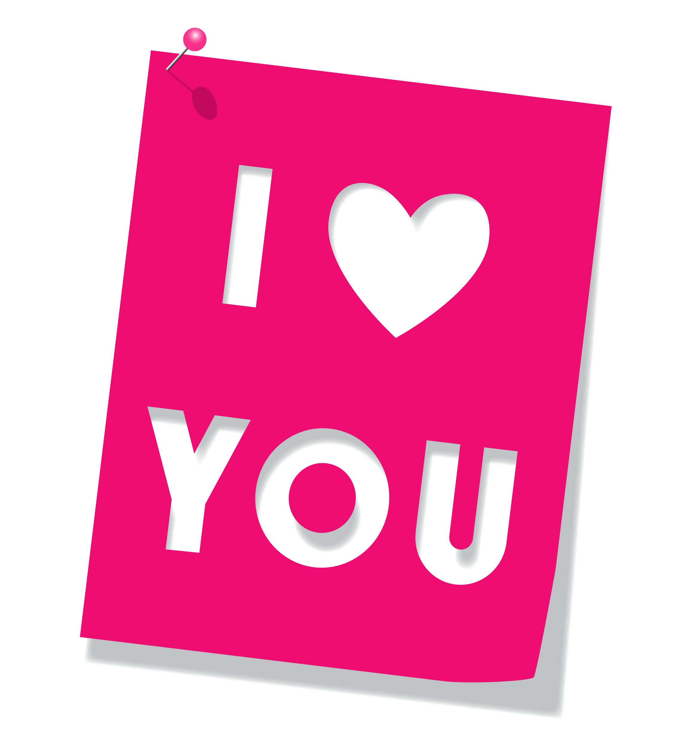 Pink love you clipart picture 0
