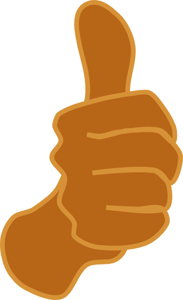 Thumbs up brown clip art at vector clip art online