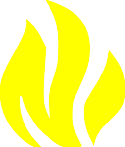 Yellow solid flame clip art at vector clip art online