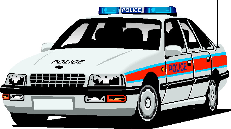 Free clip art of a police car with red stripes
