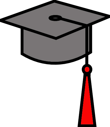 Graduation hat graduation cap and gown clipart 2