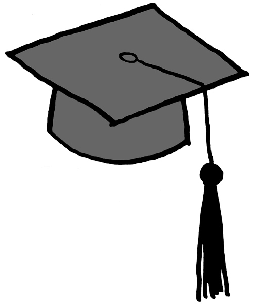 Graduation hat graduation cap and gown clipart