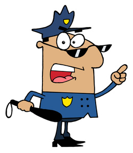 Police clipart image policeman yelling at a criminal