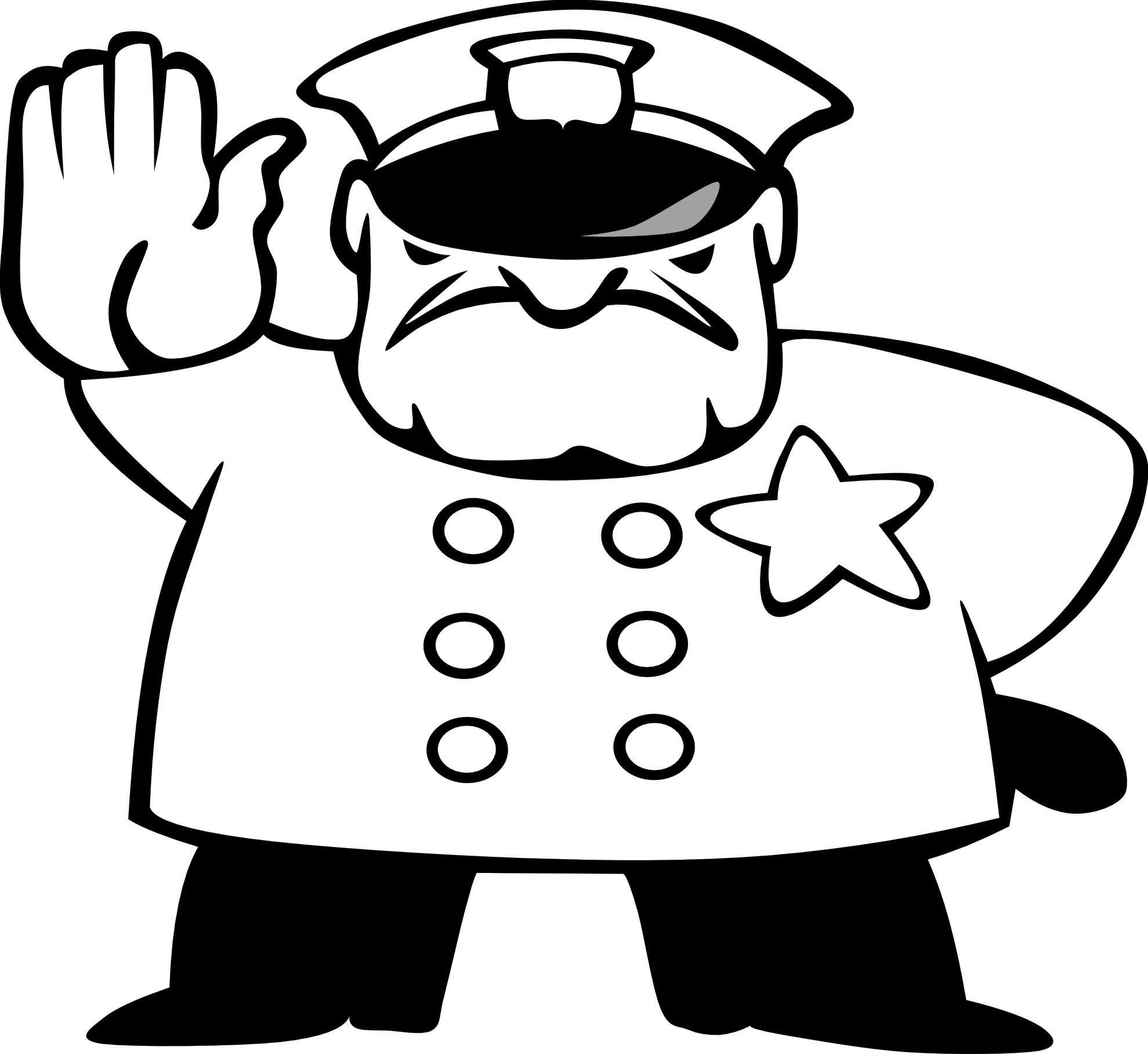 Police man drawing clipart