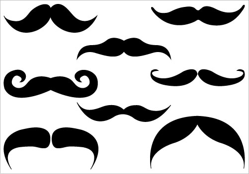 Quirky mustache clipart