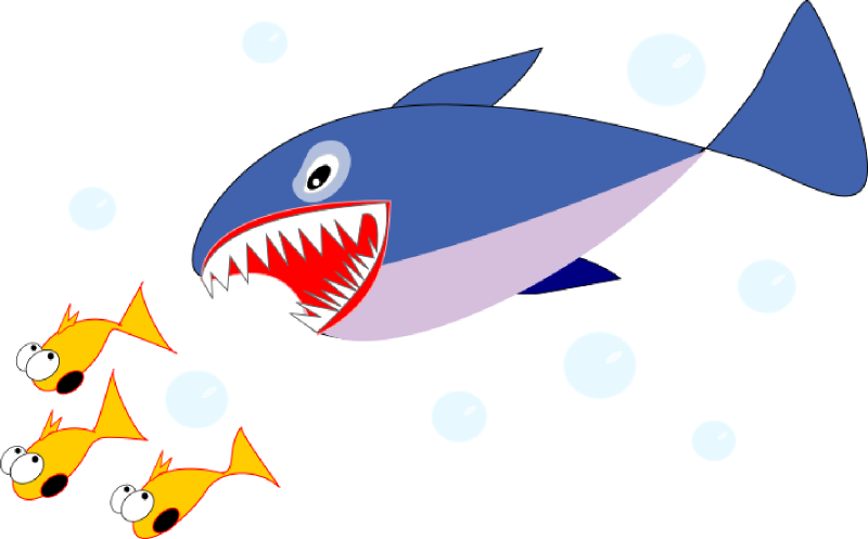 Shark sea creatures clip art 