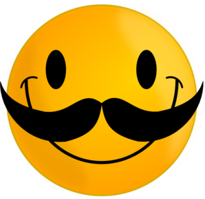 Smile with mustache clip art at vector clip art online