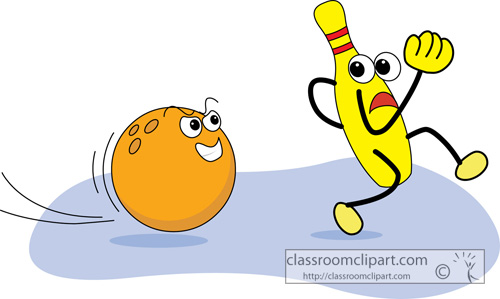 Bowling clipart bowling pin running from ball classroom clipart