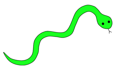 Green snake clipart