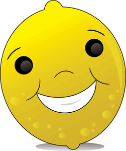 Lemon clipart image cartoon lemon with a smiling face