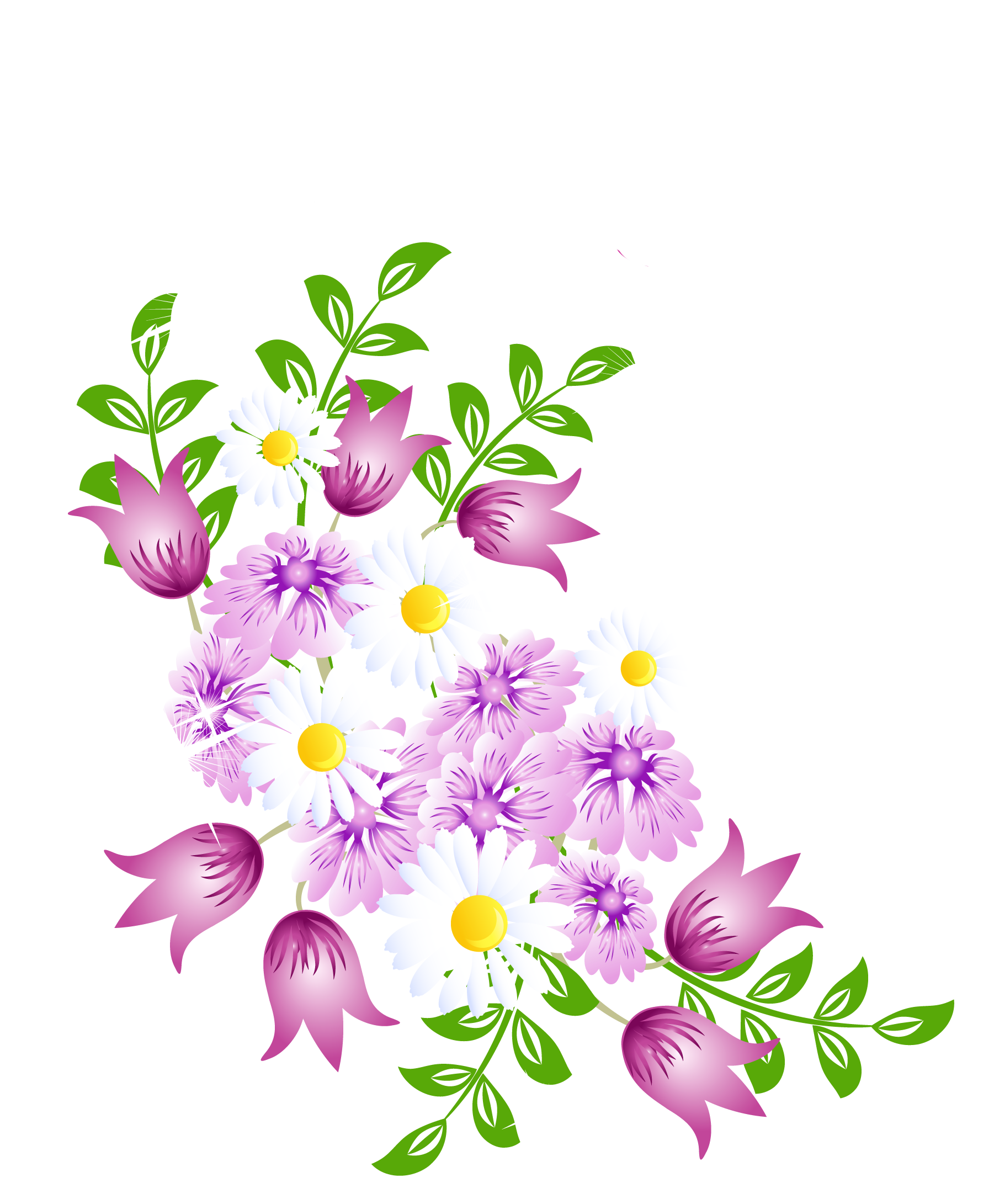 Spring flowers decor picture clipart 0