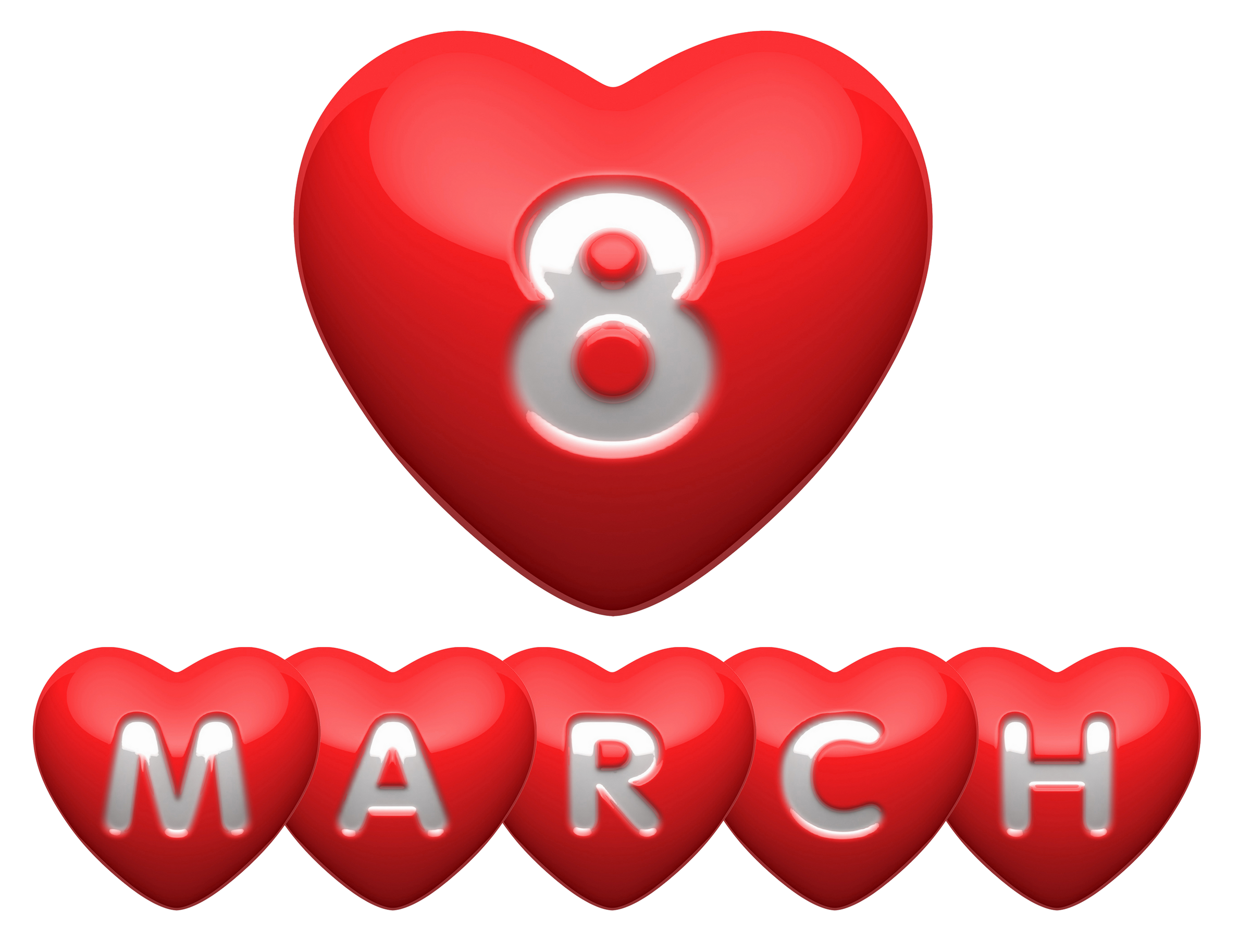 8 march heart text decor clipart picture 0