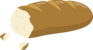 Bread clipart image clip art image of a cut loaf of french bread