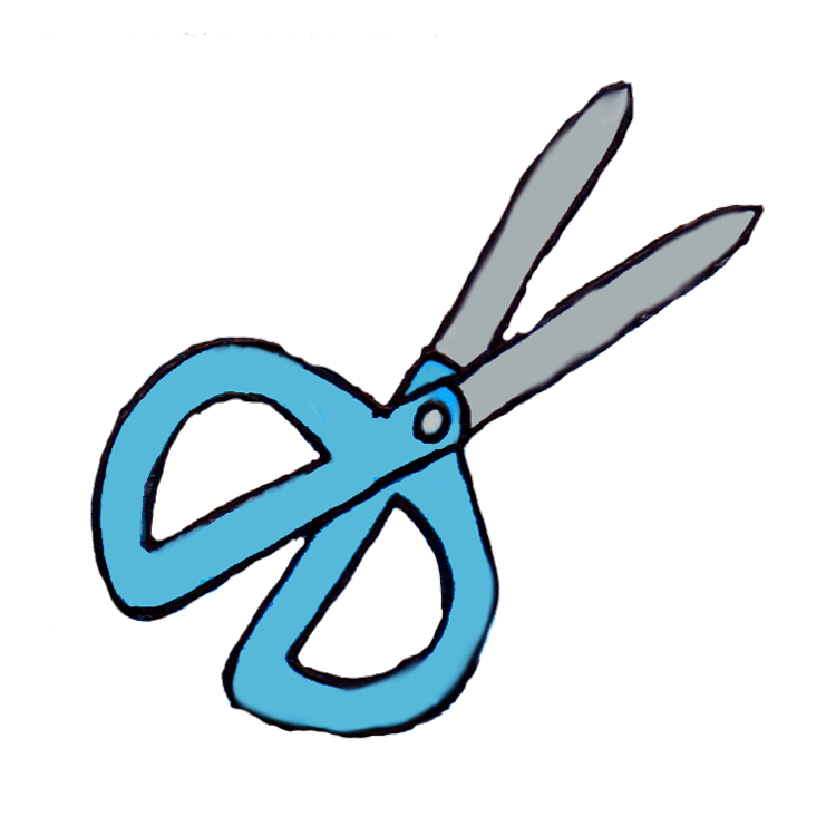 Cartoon scissors clipart