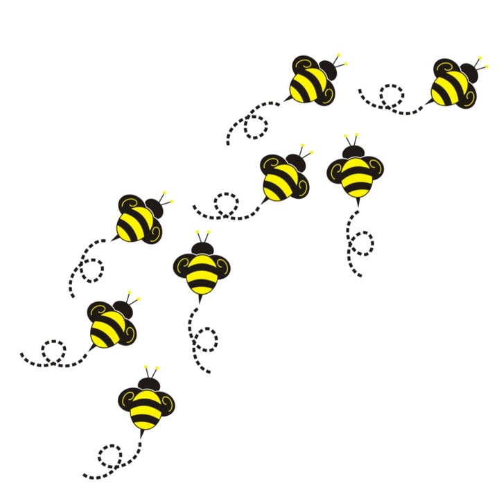 Flying bumble bee clipart