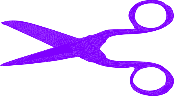 Purple scissors clip art at vector clip art online