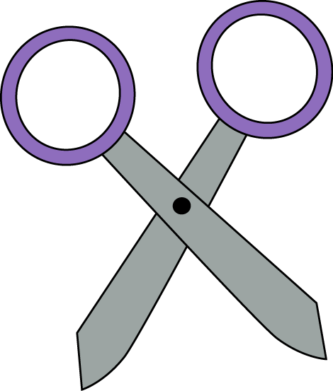 Purple scissors clip art purple scissors vector image