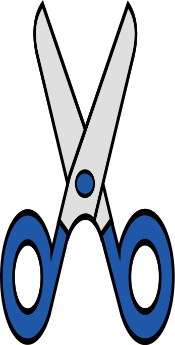 Scissors clip art blue education supplies scissors