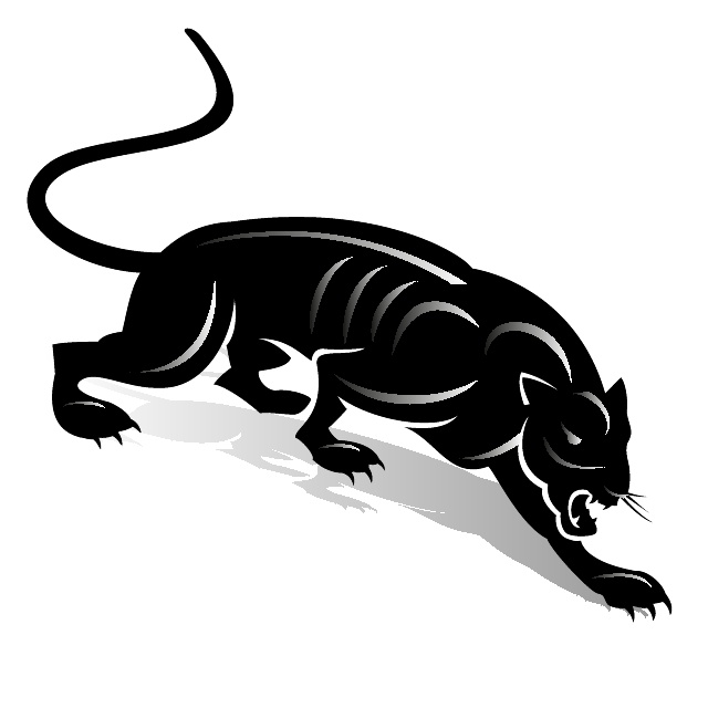 Black panther clip art free vector