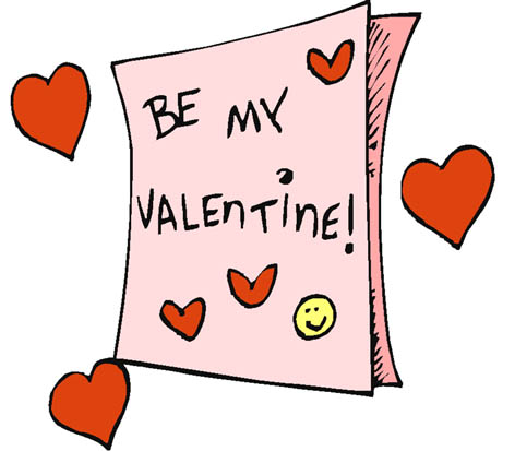 Clipart be my valentine hearts