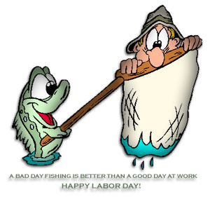 Fishing labor day clip art s and s