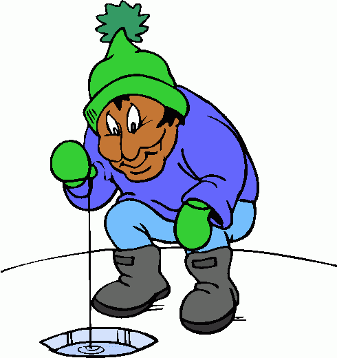 Ice fishing clipart clipart
