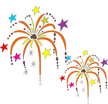New year fireworks celebration clipart happy new year images 6