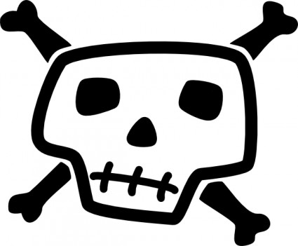 Skull and cross bones clip art