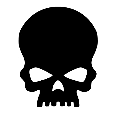 Skull clipart five isolated stock photo by