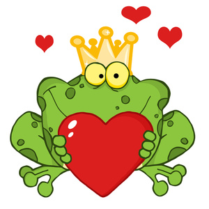 Valentine love clipart image clip art illustration of an adorable frog