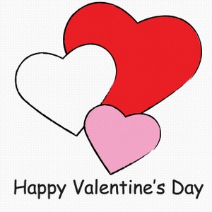 Valentines day clipart image clip art illustration of simple hearts