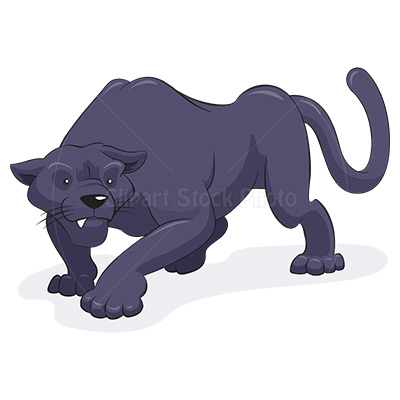 Wild panther clipart illustration royalty free black jaguar stock