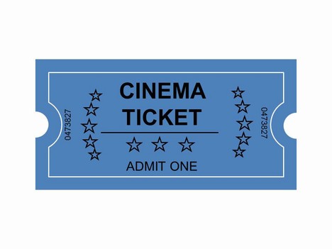 Cinema tickets clip art powerpoint template 2