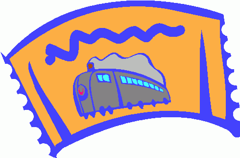 Free train ticket template clipart