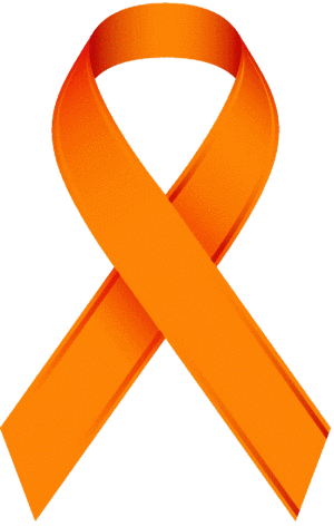 Orange awareness ribbon clip art