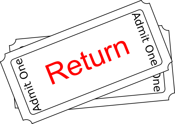 Return ticket button clip art at vector clip art
