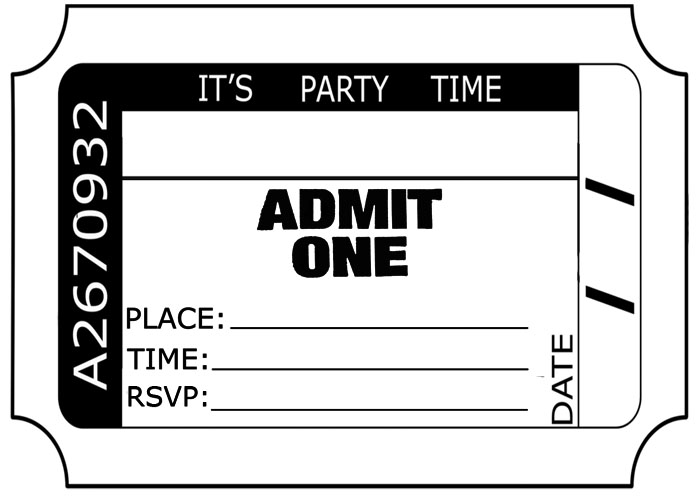 Ticket invite clipart