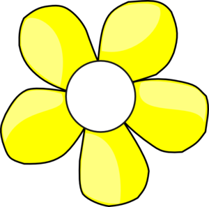 Yellow and white daisy clip art at vector clip art