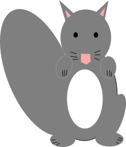 Dark gray squirrel clip art at vector clip art online