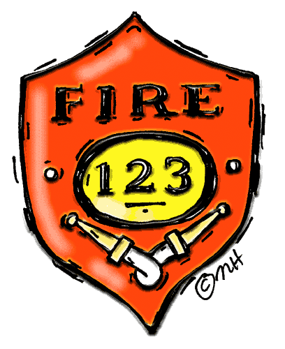Firefighter emblems clipart