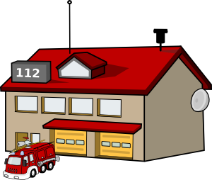 Firefighter fire station clip art at vector clip art online