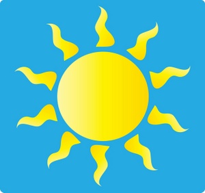 Sunshine sun clipart image clip art illustration of a bright sun on a