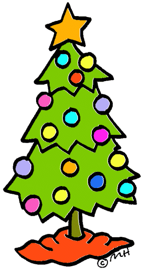 Christmas tree in color clip art gallery